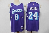 Lakers 8 & 24 Kobe Bryant Purple Nike Diamond 75th Anniversary City Edition Swingman Jersey,baseball caps,new era cap wholesale,wholesale hats